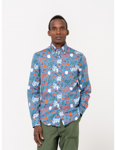 Chemise Imprimée Tulipe, Bleu JUSQU'A -70%! 