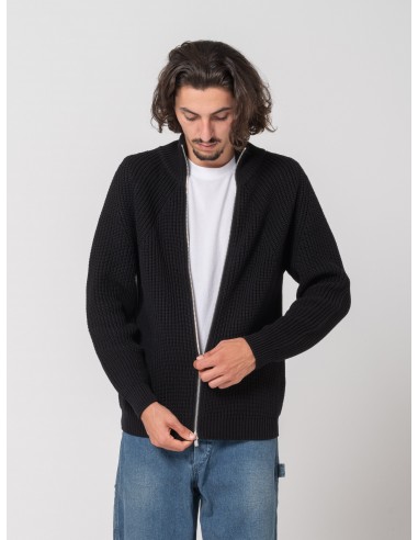 Pull Zippé Signature, Noir solde