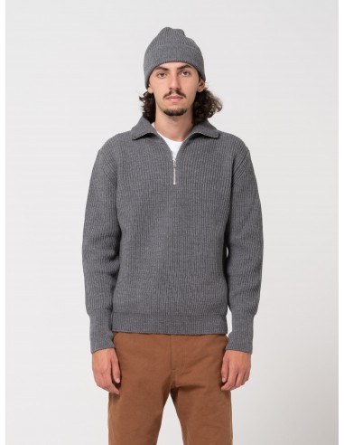 Pull Demi-Zip, Gris sur le site 