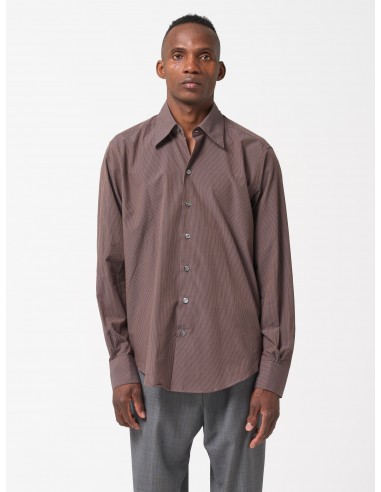 Chemise Normal Rayée, Marron/Noir en ligne des produits 