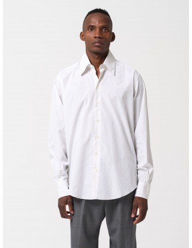 Chemise Normal Rayée, Blanc/Noir solde