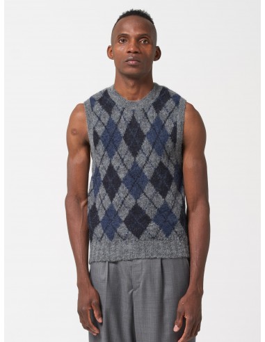 Pull Sans Manches, Motif Argyle de pas cher