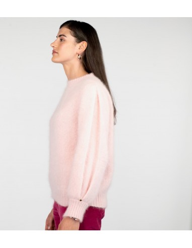 Pull Alix Angora Rose poudré basket pas cher